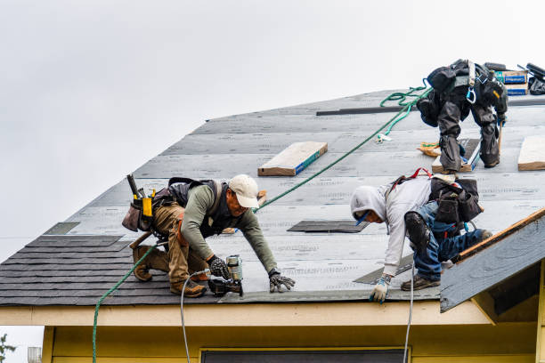 Professional Gutter Installation technician working in Lynnville, TN